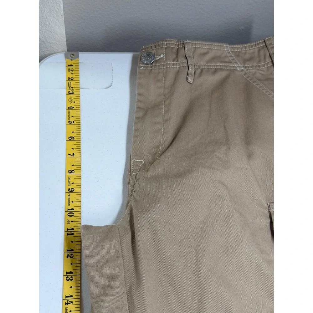 True Religion Pants Mens 33x31‎ Khaki Cargo Twill Chino Pockets Utility Casual